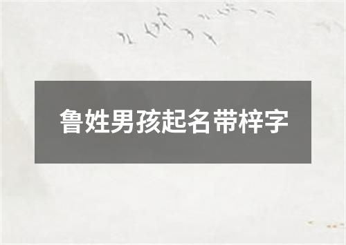 鲁姓男孩起名带梓字