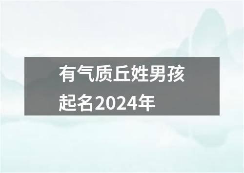 有气质丘姓男孩起名2024年