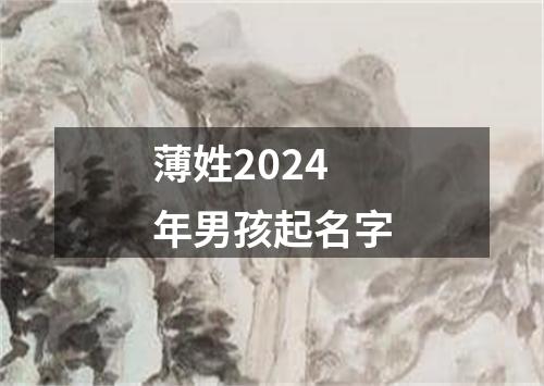 薄姓2024年男孩起名字