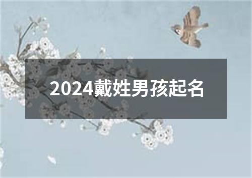 2024戴姓男孩起名