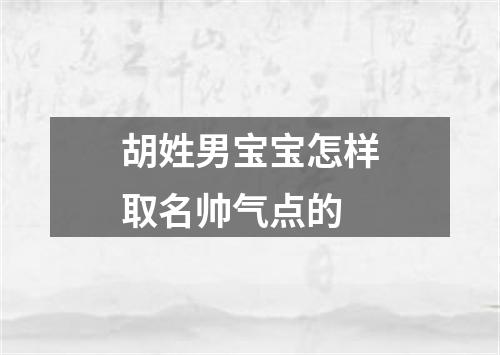 胡姓男宝宝怎样取名帅气点的