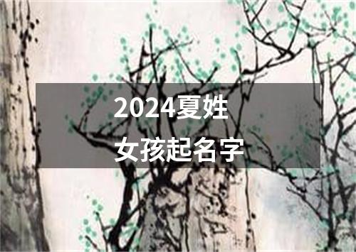 2024夏姓女孩起名字