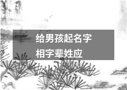 给男孩起名字相字辈姓应