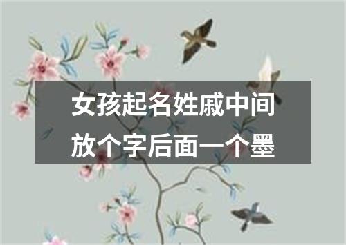 女孩起名姓戚中间放个字后面一个墨