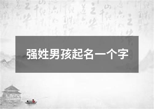 强姓男孩起名一个字