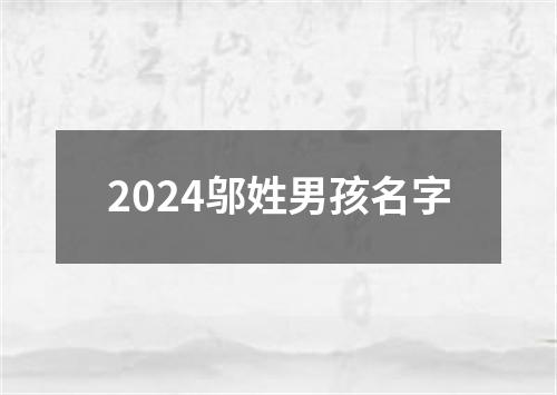 2024邬姓男孩名字