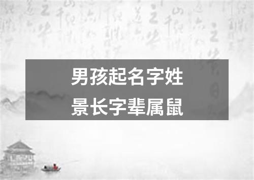 男孩起名字姓景长字辈属鼠