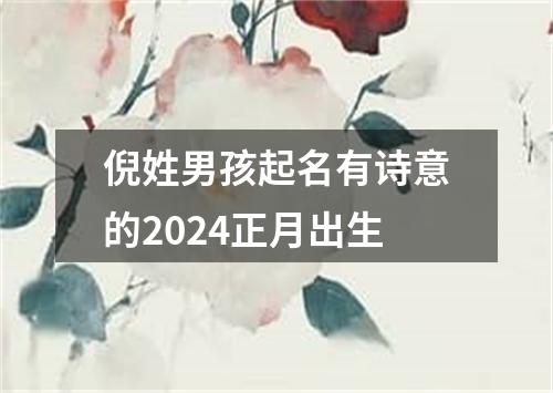 倪姓男孩起名有诗意的2024正月出生