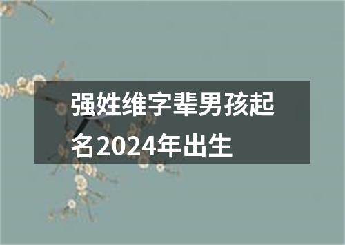 强姓维字辈男孩起名2024年出生