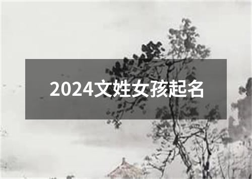 2024文姓女孩起名