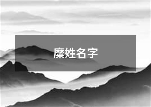 糜姓名字