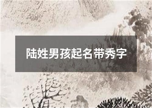 陆姓男孩起名带秀字