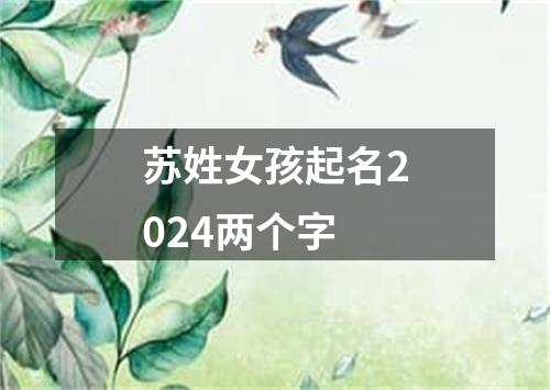 苏姓女孩起名2024两个字