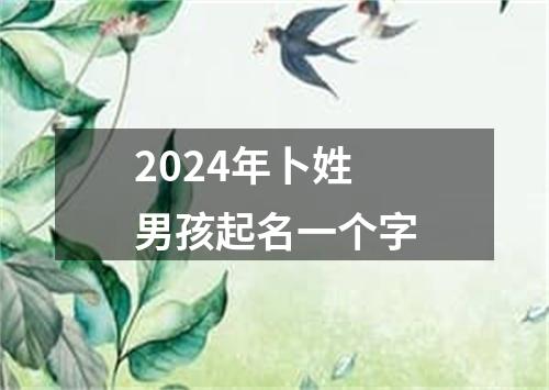 2024年卜姓男孩起名一个字