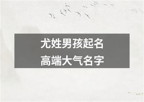 尤姓男孩起名高端大气名字