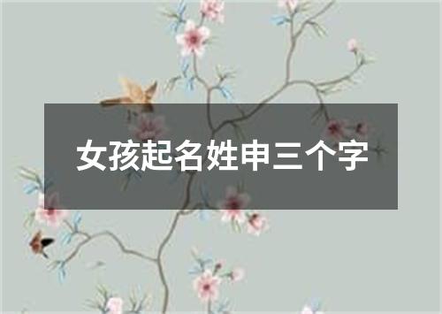 女孩起名姓申三个字