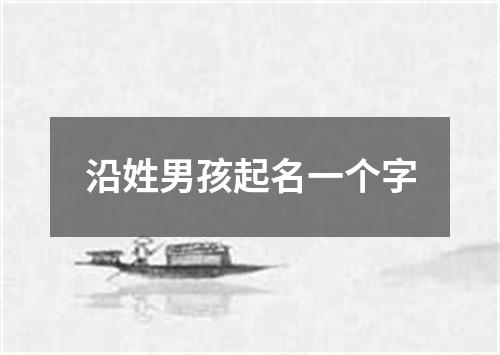 沿姓男孩起名一个字