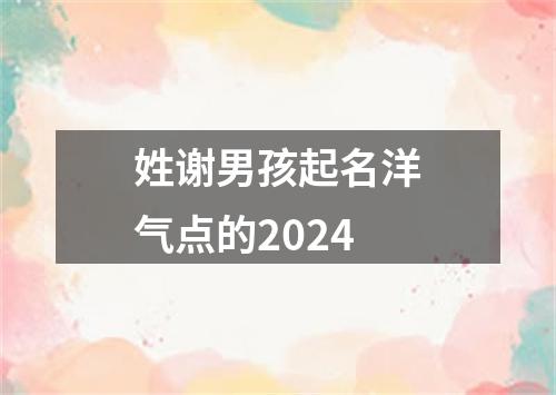 姓谢男孩起名洋气点的2024