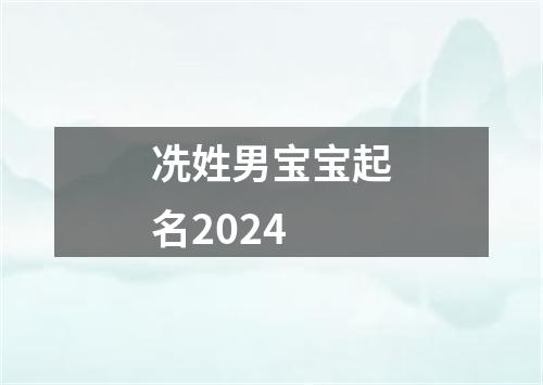 冼姓男宝宝起名2024