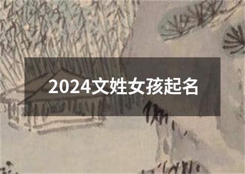 2024文姓女孩起名