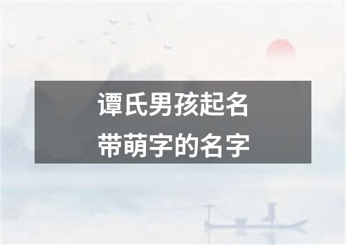 谭氏男孩起名带萌字的名字