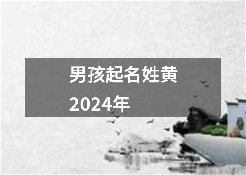 男孩起名姓黄2024年