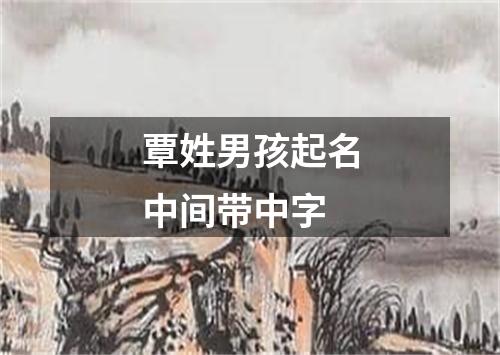 覃姓男孩起名中间带中字