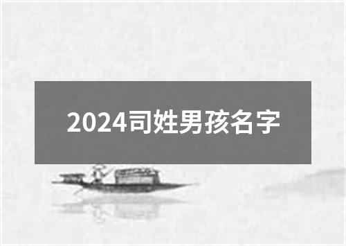 2024司姓男孩名字