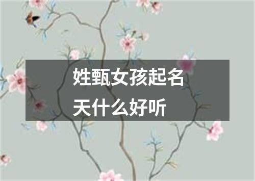 姓甄女孩起名天什么好听