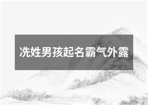 冼姓男孩起名霸气外露