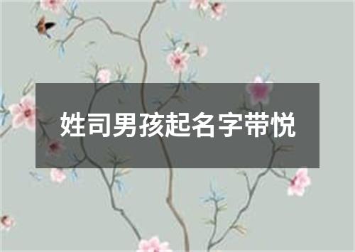 姓司男孩起名字带悦