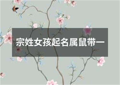 宗姓女孩起名属鼠带一