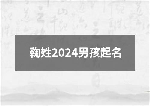 鞠姓2024男孩起名