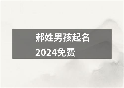 郝姓男孩起名2024免费