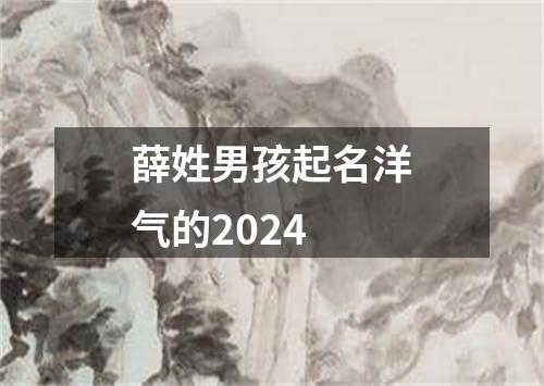 薛姓男孩起名洋气的2024