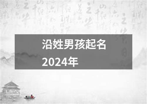 沿姓男孩起名2024年