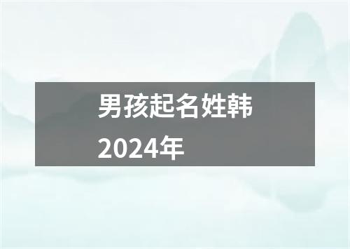 男孩起名姓韩2024年