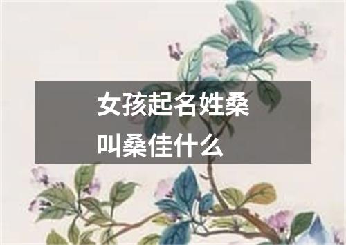 女孩起名姓桑叫桑佳什么