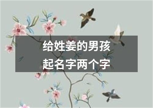 给姓姜的男孩起名字两个字