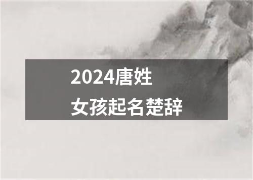 2024唐姓女孩起名楚辞