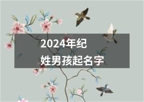 2024年纪姓男孩起名字