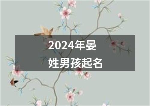 2024年晏姓男孩起名