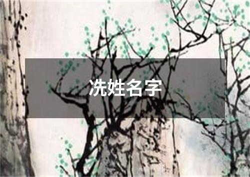 冼姓名字