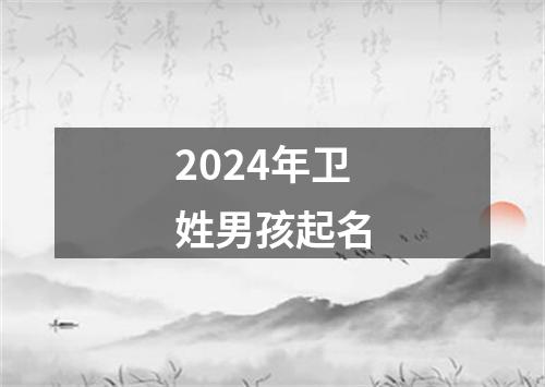 2024年卫姓男孩起名