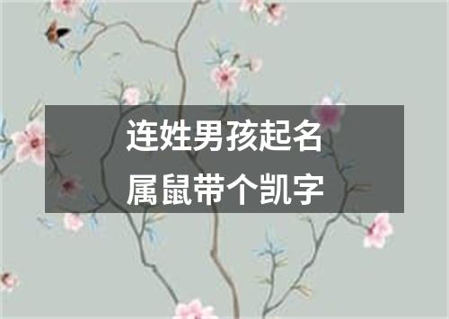 连姓男孩起名属鼠带个凯字