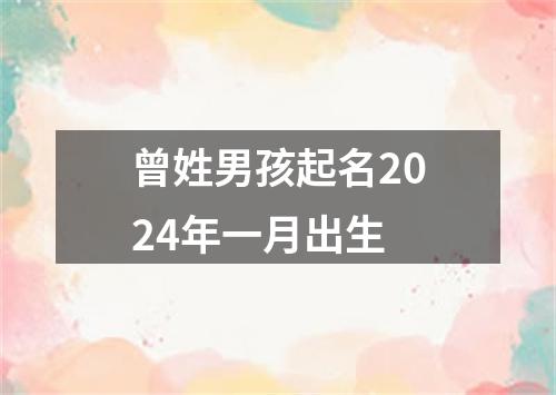 曾姓男孩起名2024年一月出生