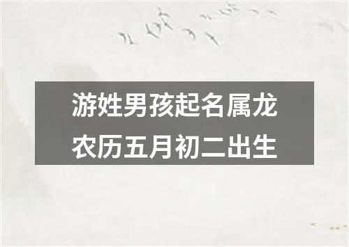 游姓男孩起名属龙农历五月初二出生