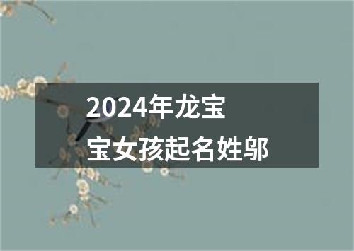 2024年龙宝宝女孩起名姓邬