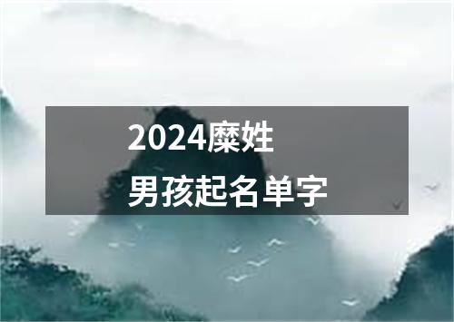 2024糜姓男孩起名单字