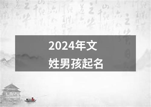 2024年文姓男孩起名